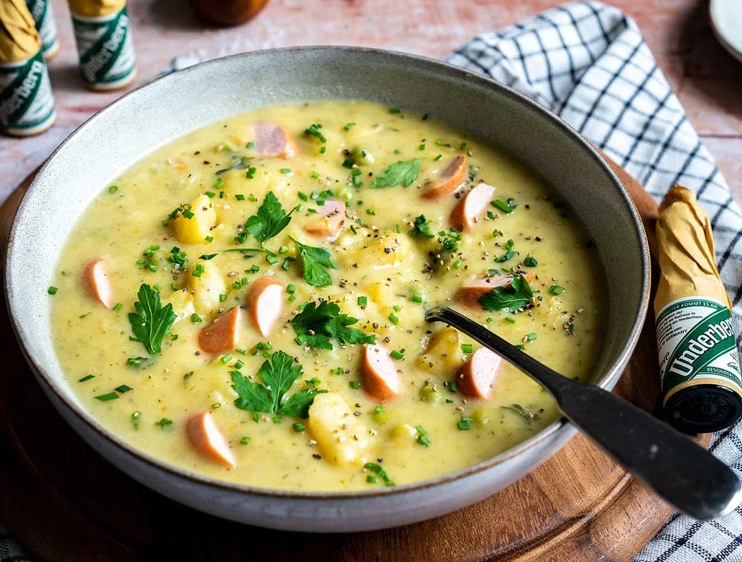UNDERBERG POTATO SOUP WITH SAUSSAGES
