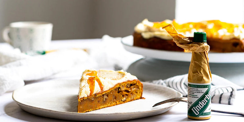 CARROT CAKE WITH UNDERBERG FROSTING