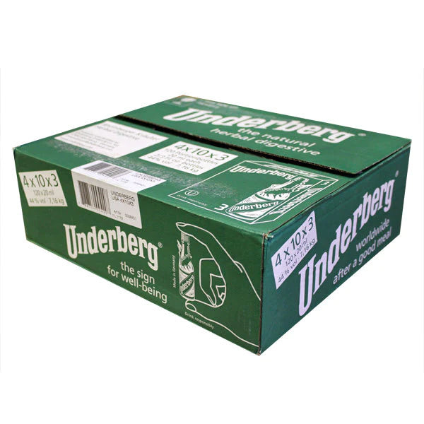 A full case of Underberg 3-packs